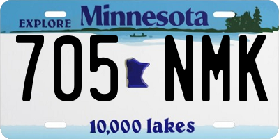 MN license plate 705NMK