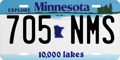 MN license plate 705NMS