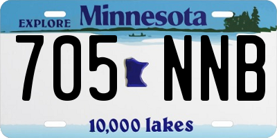 MN license plate 705NNB