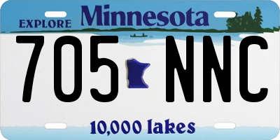 MN license plate 705NNC