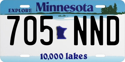 MN license plate 705NND