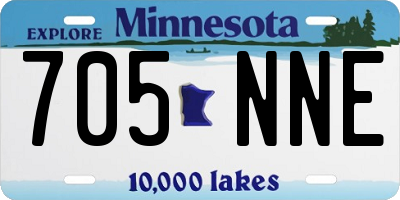 MN license plate 705NNE