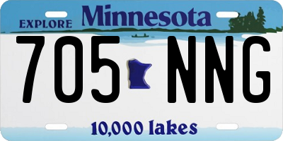 MN license plate 705NNG