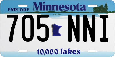 MN license plate 705NNI