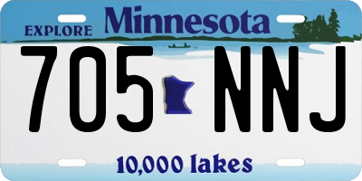 MN license plate 705NNJ