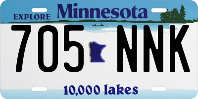 MN license plate 705NNK