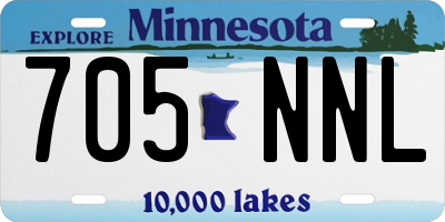 MN license plate 705NNL