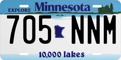MN license plate 705NNM