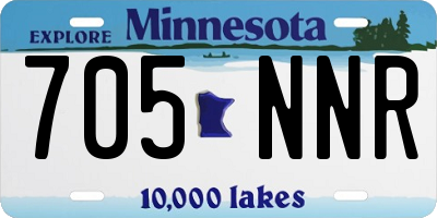 MN license plate 705NNR