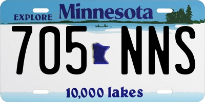 MN license plate 705NNS
