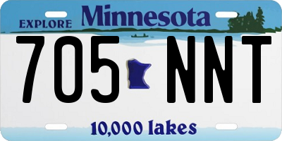 MN license plate 705NNT