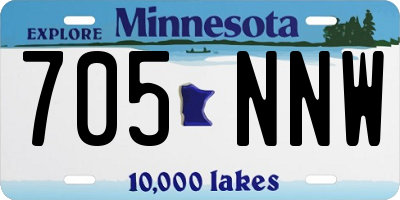 MN license plate 705NNW