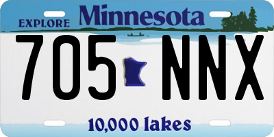 MN license plate 705NNX
