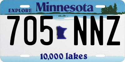 MN license plate 705NNZ