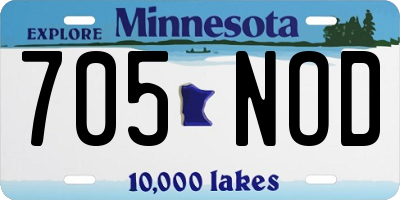 MN license plate 705NOD