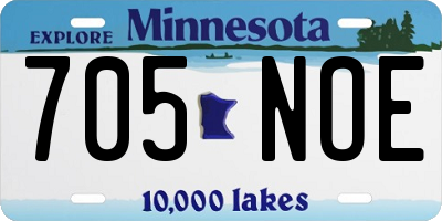 MN license plate 705NOE
