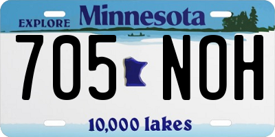 MN license plate 705NOH