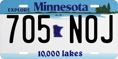 MN license plate 705NOJ