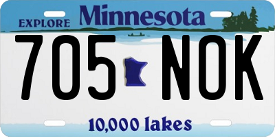 MN license plate 705NOK
