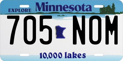 MN license plate 705NOM