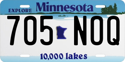 MN license plate 705NOQ