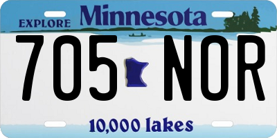 MN license plate 705NOR