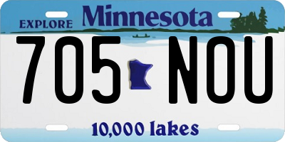MN license plate 705NOU