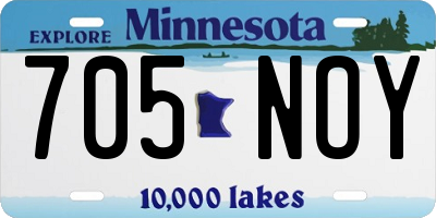 MN license plate 705NOY