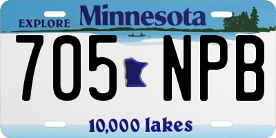 MN license plate 705NPB