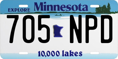 MN license plate 705NPD