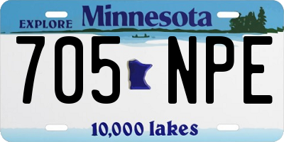 MN license plate 705NPE