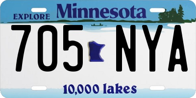 MN license plate 705NYA