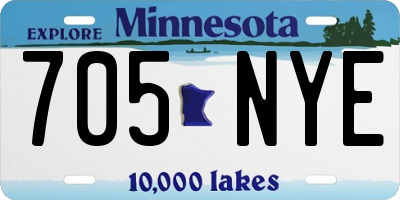 MN license plate 705NYE