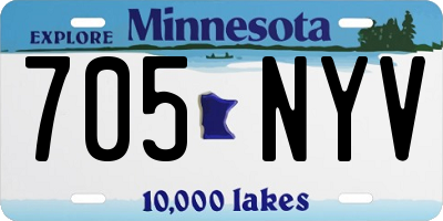 MN license plate 705NYV