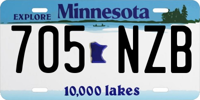 MN license plate 705NZB