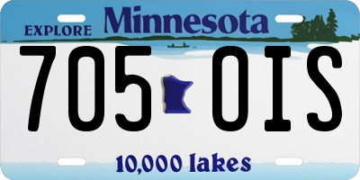 MN license plate 705OIS