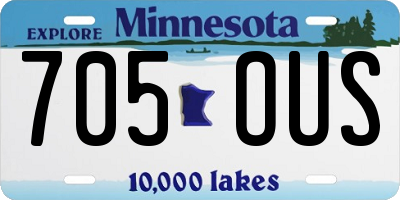 MN license plate 705OUS