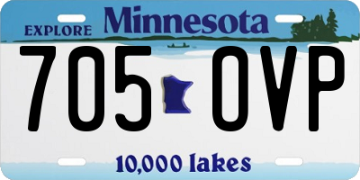 MN license plate 705OVP