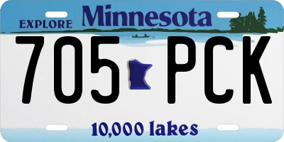 MN license plate 705PCK