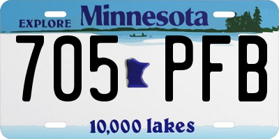 MN license plate 705PFB