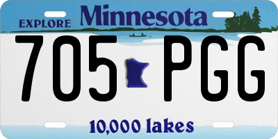 MN license plate 705PGG