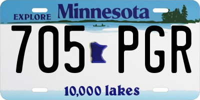 MN license plate 705PGR