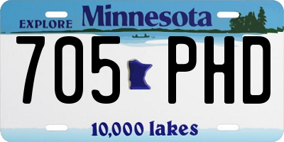 MN license plate 705PHD