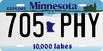MN license plate 705PHY