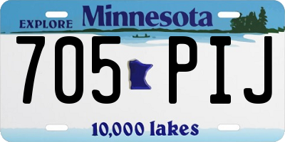 MN license plate 705PIJ