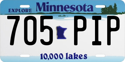 MN license plate 705PIP