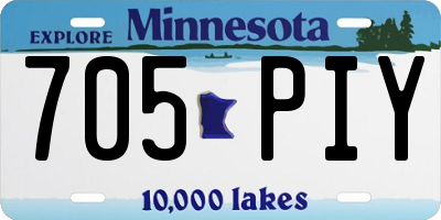 MN license plate 705PIY