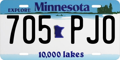 MN license plate 705PJO