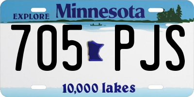 MN license plate 705PJS
