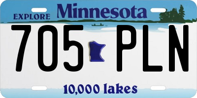 MN license plate 705PLN